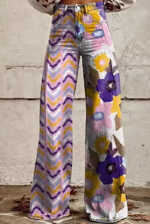 Isadora | Boho virágmintás nadrág
