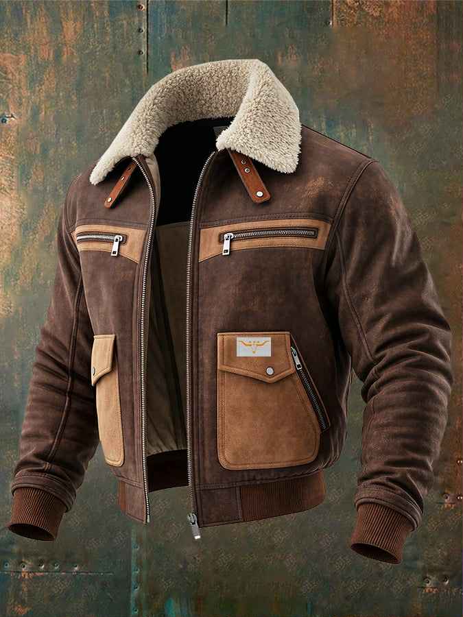 Donovan | Prémium Teddy Galléros Férfi Dzseki Vintage Megjelenéssel