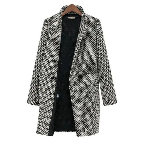 Ilonka | Női Gyapjú Kabát Elegáns Hosszúsággal