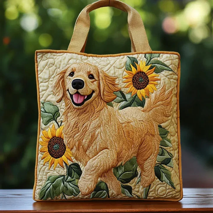Kézműves táska – Golden retriever mintával