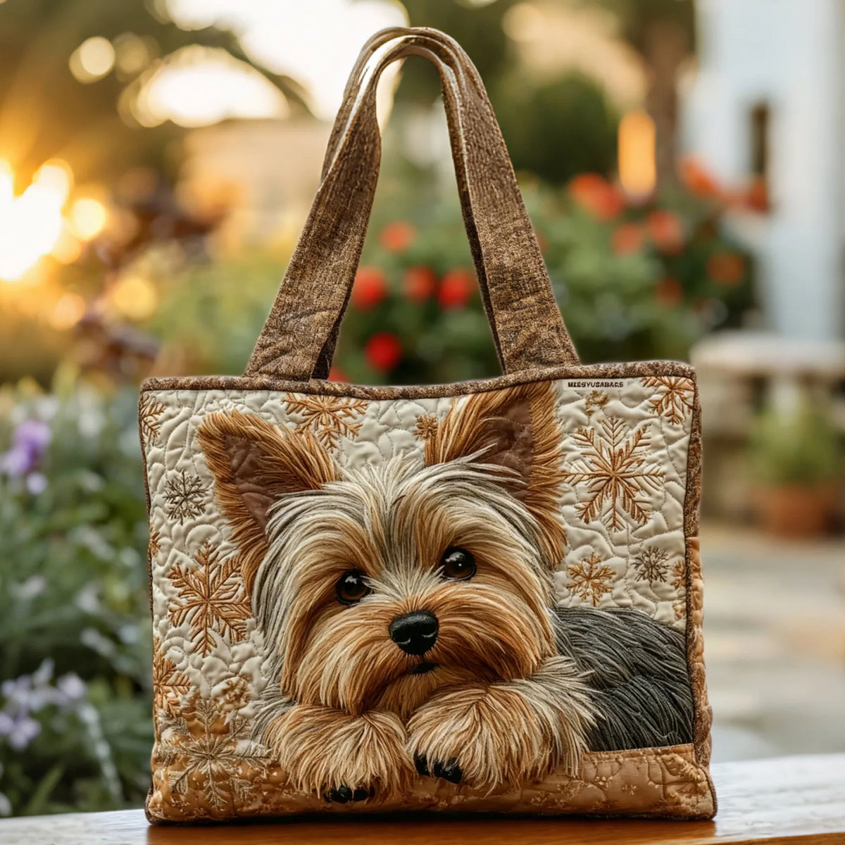 Kézműves táska – Aranyos yorkshire terrier mintával