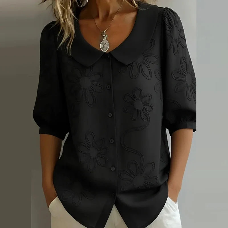Zélie | Könnyű virágmintás blúz természetes eleganciával