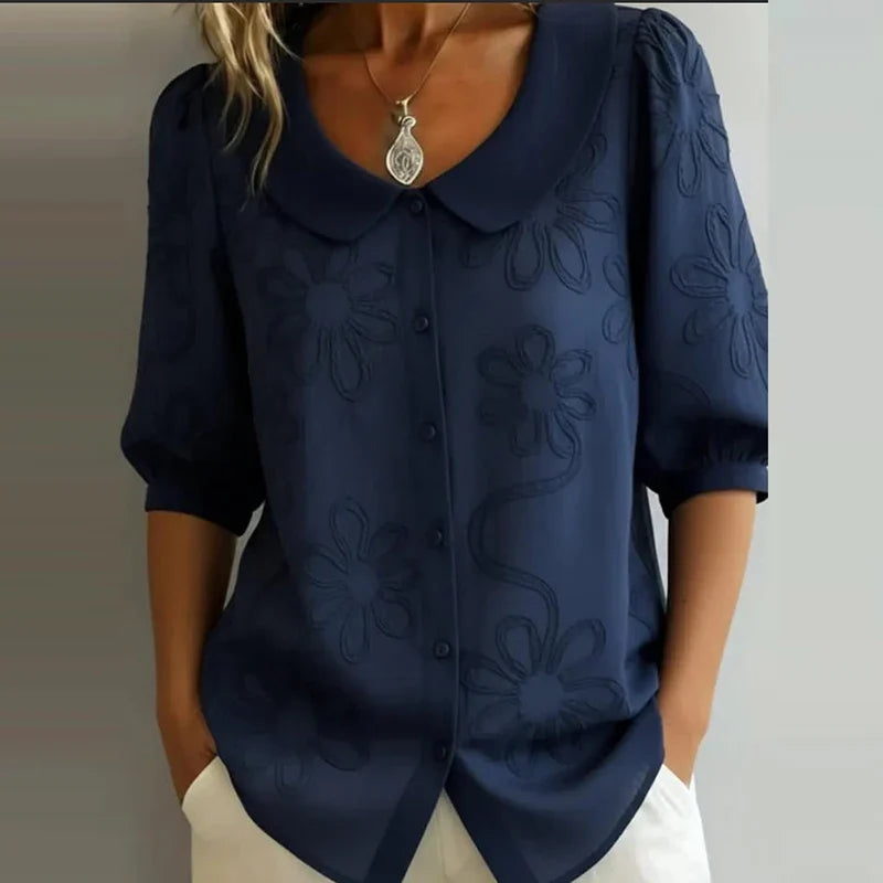 Zélie | Könnyű virágmintás blúz természetes eleganciával