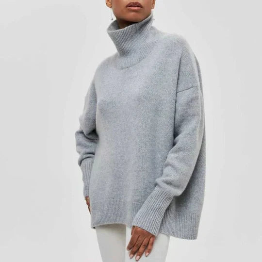 Alia | Puha garbónyakú kötött pulóver