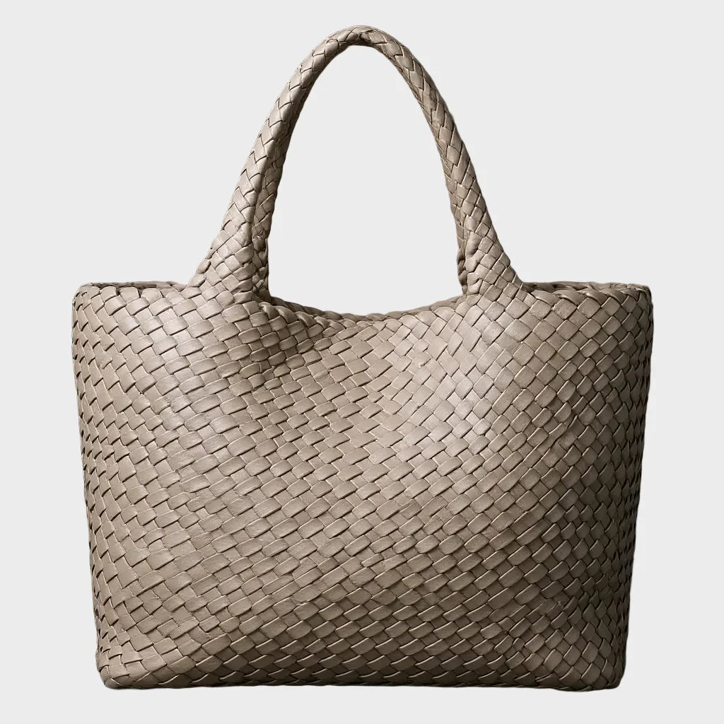 Liana | Kézzel szőtt bőr shopper táska