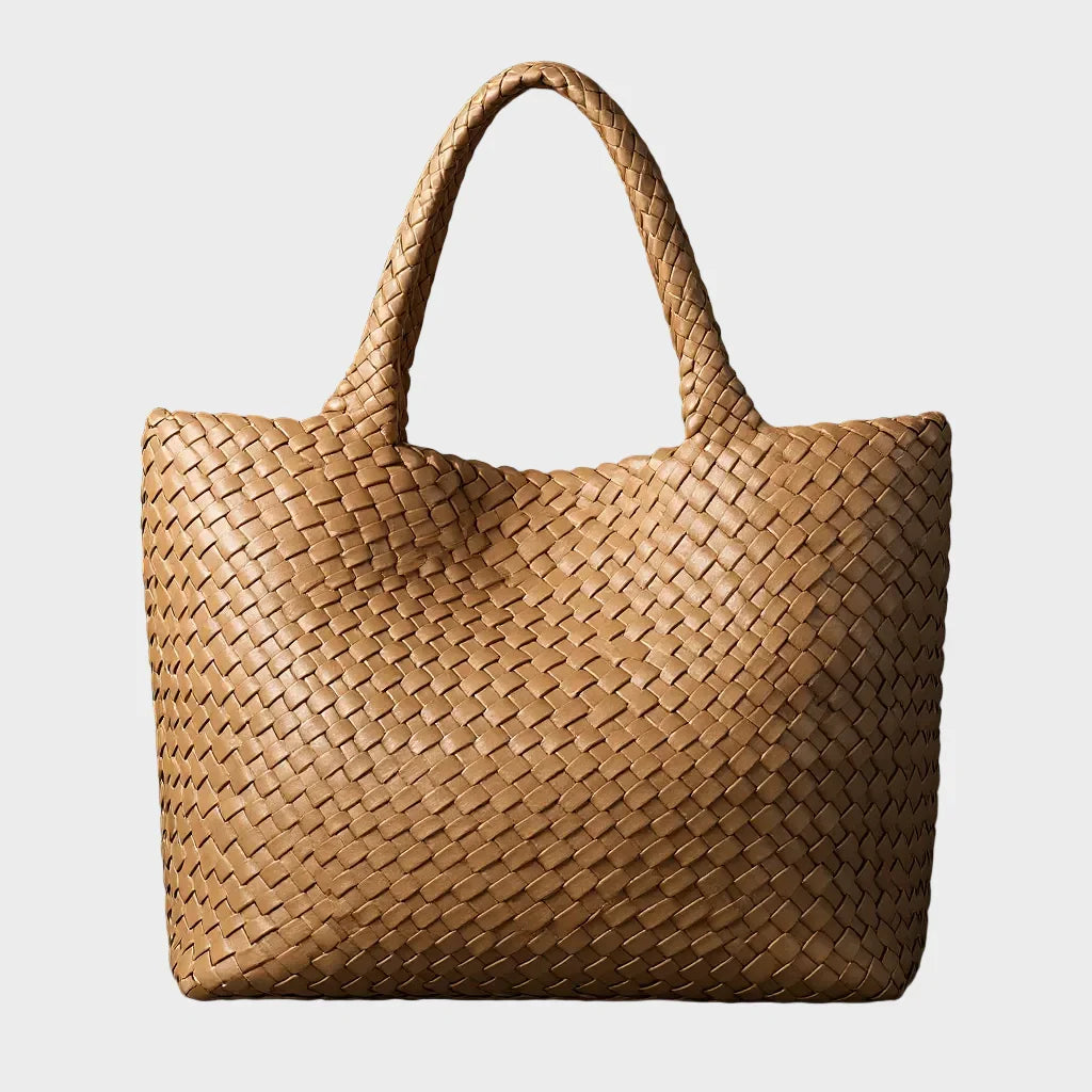 Liana | Kézzel szőtt bőr shopper táska
