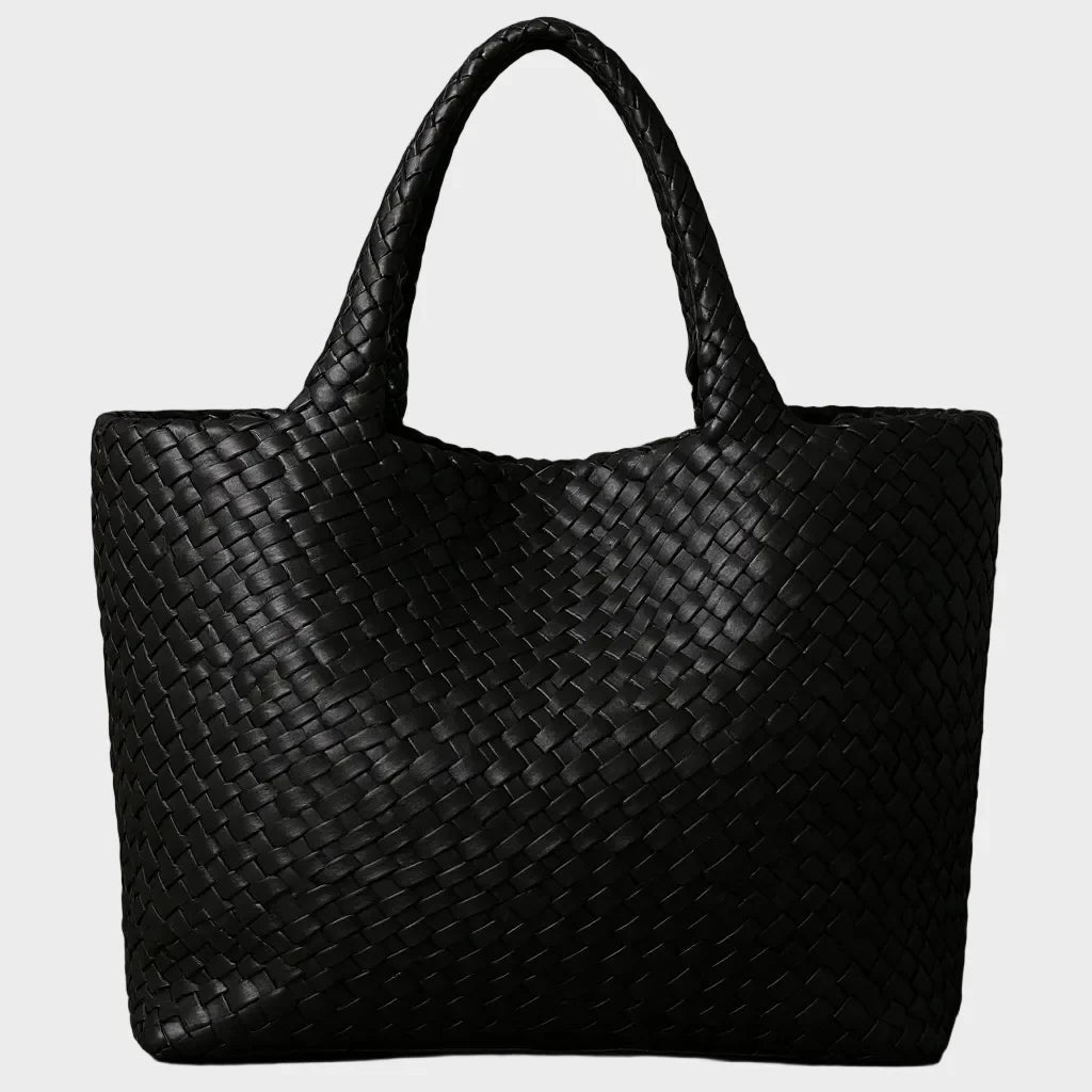 Liana | Kézzel szőtt bőr shopper táska