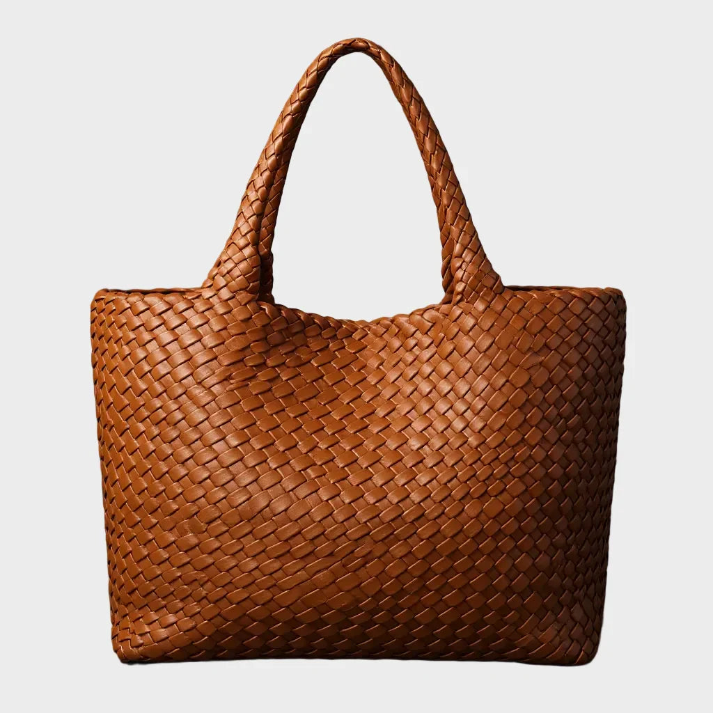 Liana | Kézzel szőtt bőr shopper táska