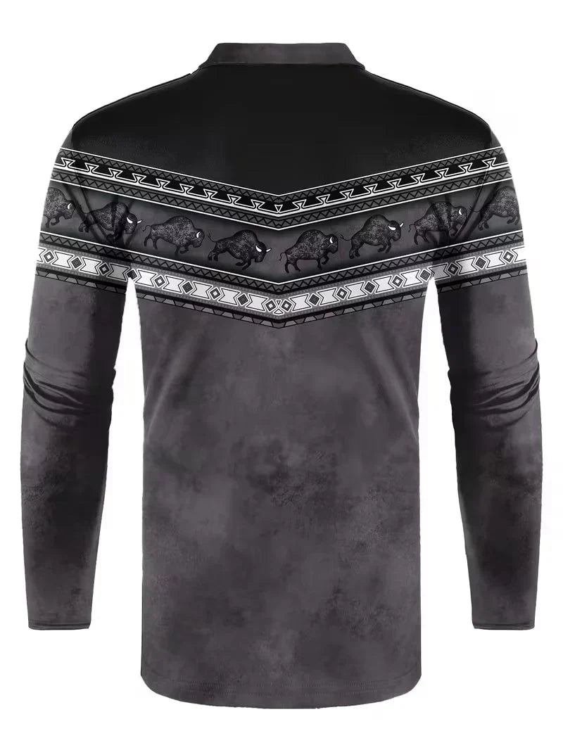 Tucker | Vintage Hatású 3D Mintás Lezser Póló
