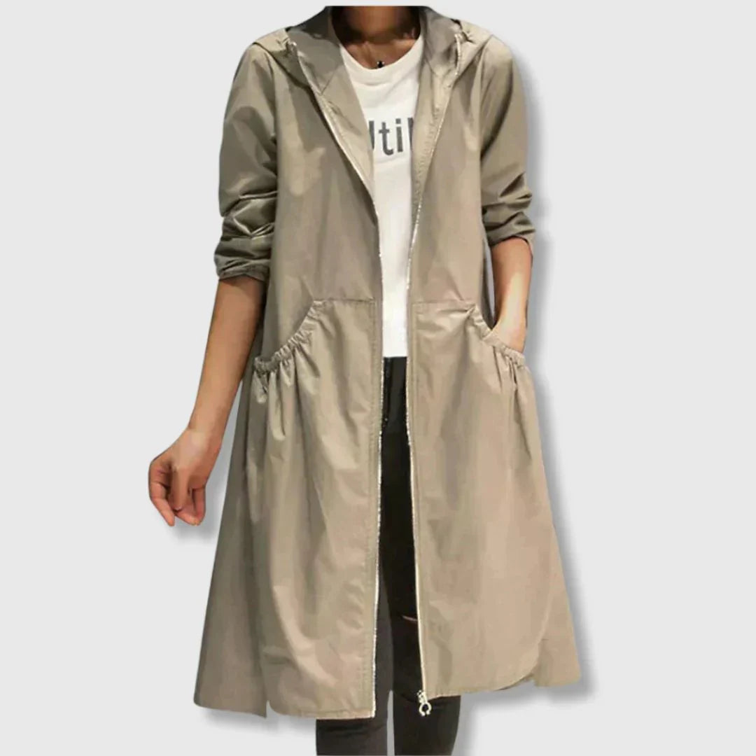 Roberta | Hosszú kényelmes trench kabát mindennapi viseletre