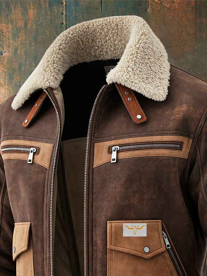 Donovan | Prémium Teddy Galléros Férfi Dzseki Vintage Megjelenéssel