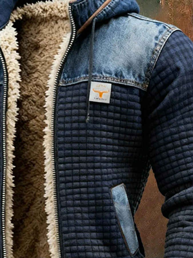 Damien | Prémium Bélelt Férfi Farmerdzseki Steppelt Kialakítással