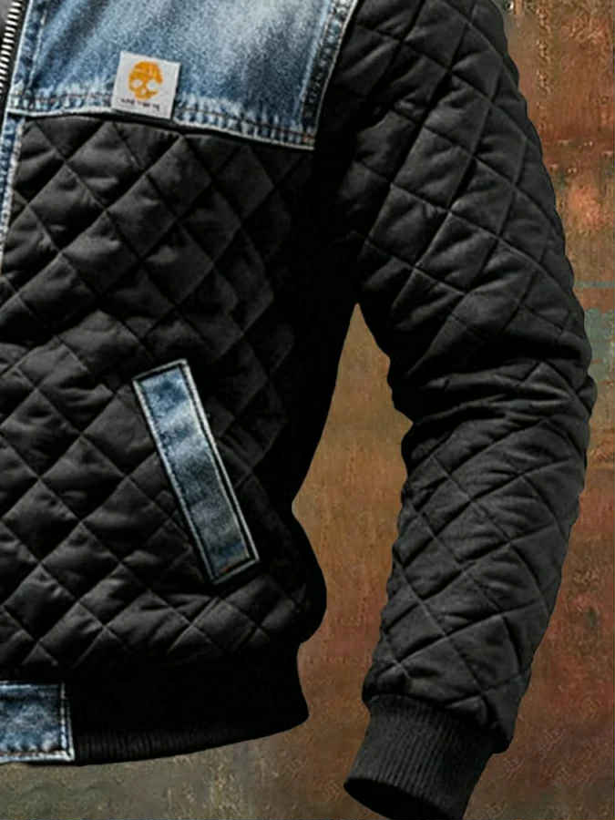 Jeffrey | Kapucnis Steppelt Férfi Dzseki Farmer Részletekkel