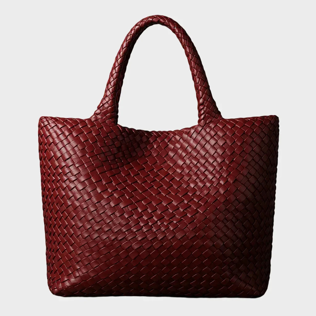 Liana | Kézzel szőtt bőr shopper táska